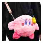 Bolso Bandolera Cartera De Felpa  Kirby Rosado