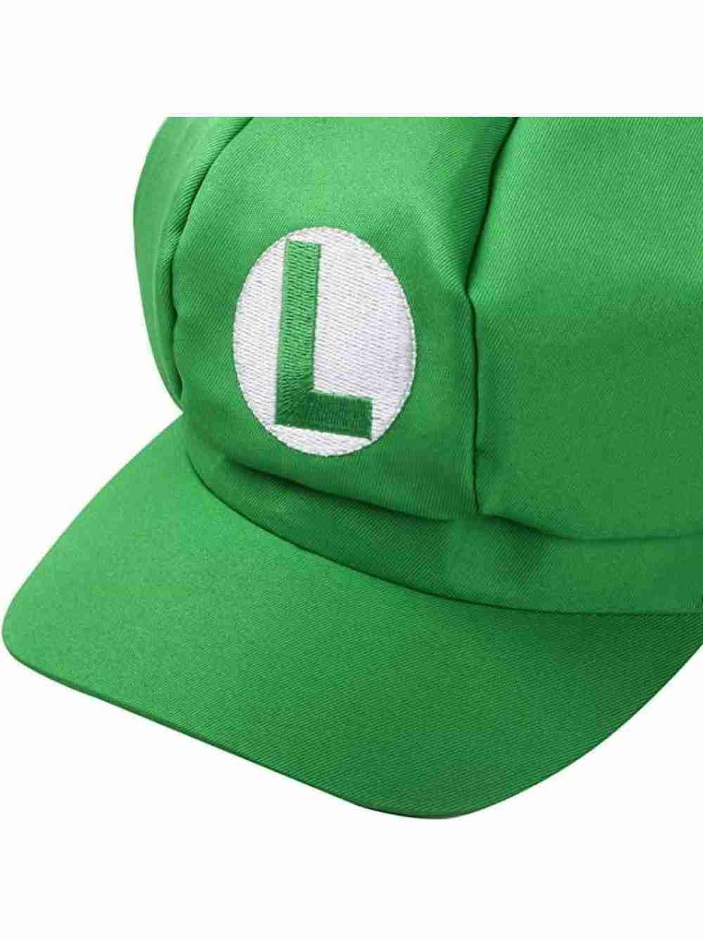 Gorro Luigi Mario Bros Set De Bigotes, Guantes Y Botones
