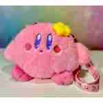 Bolso Bandolera Cartera De Felpa  Kirby Rosado
