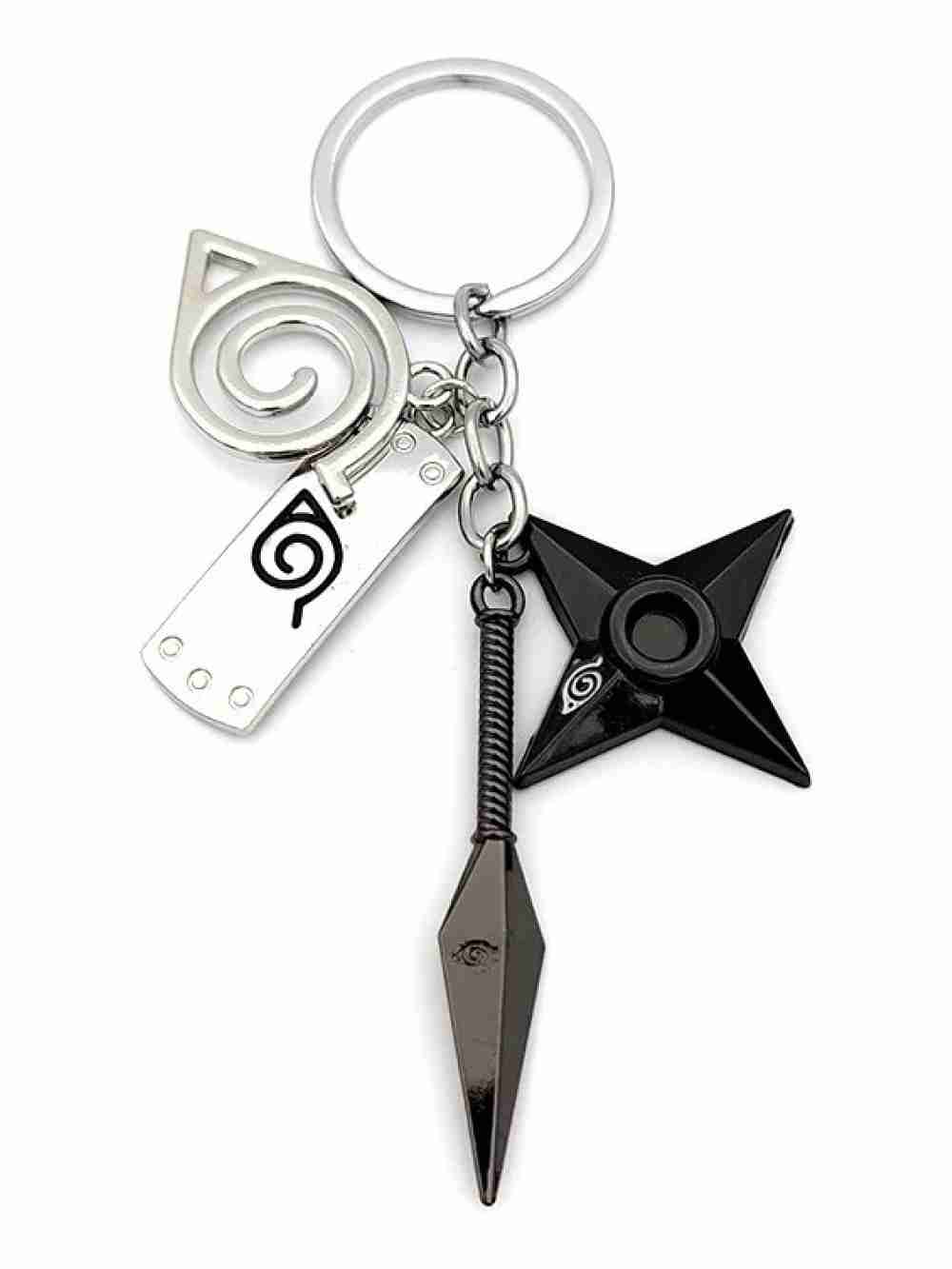 Llavero Konoha Bandana Shuriken Kunai Naruto