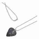 Collar Púa De Guitarra Gris