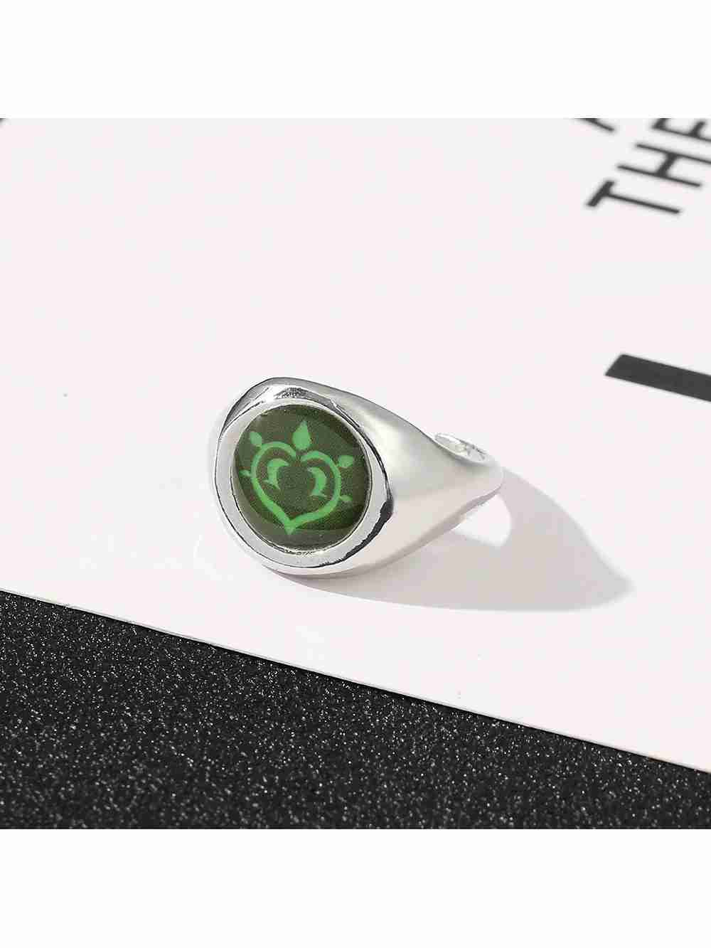 Anillo Ajustable Dendro Elemento Genshin Impact