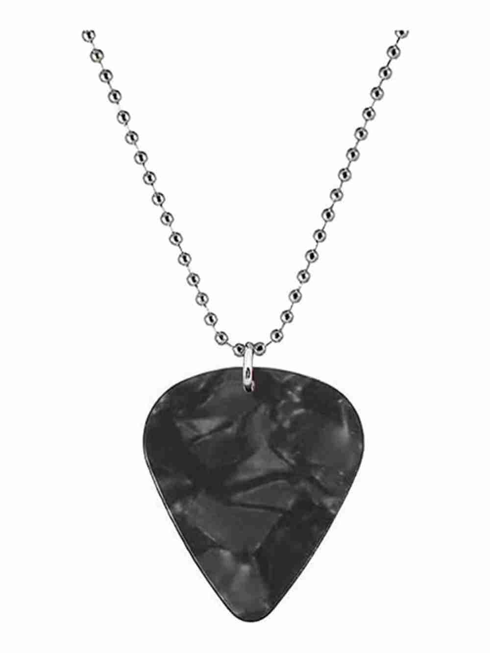 Collar Púa De Guitarra Gris
