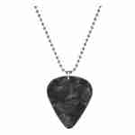 Collar Púa De Guitarra Gris