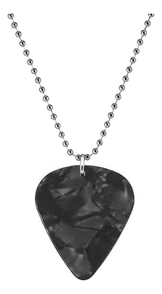 859838-MLV78593095837_082024 Collar Púa De Guitarra Gris