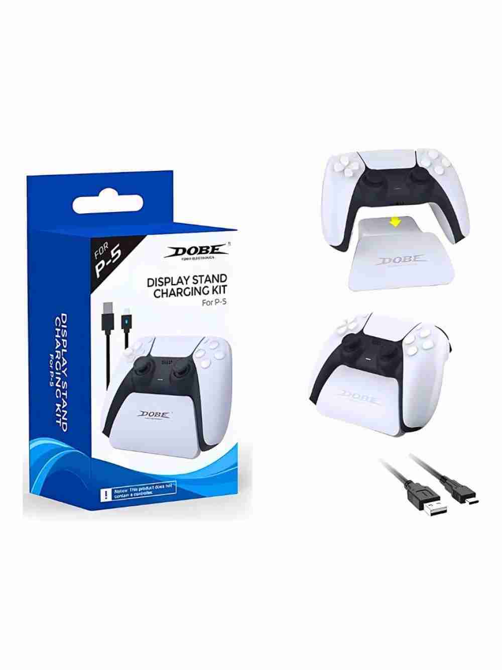 Base Stand + Cable De Carga Para Control De Playstation Ps5