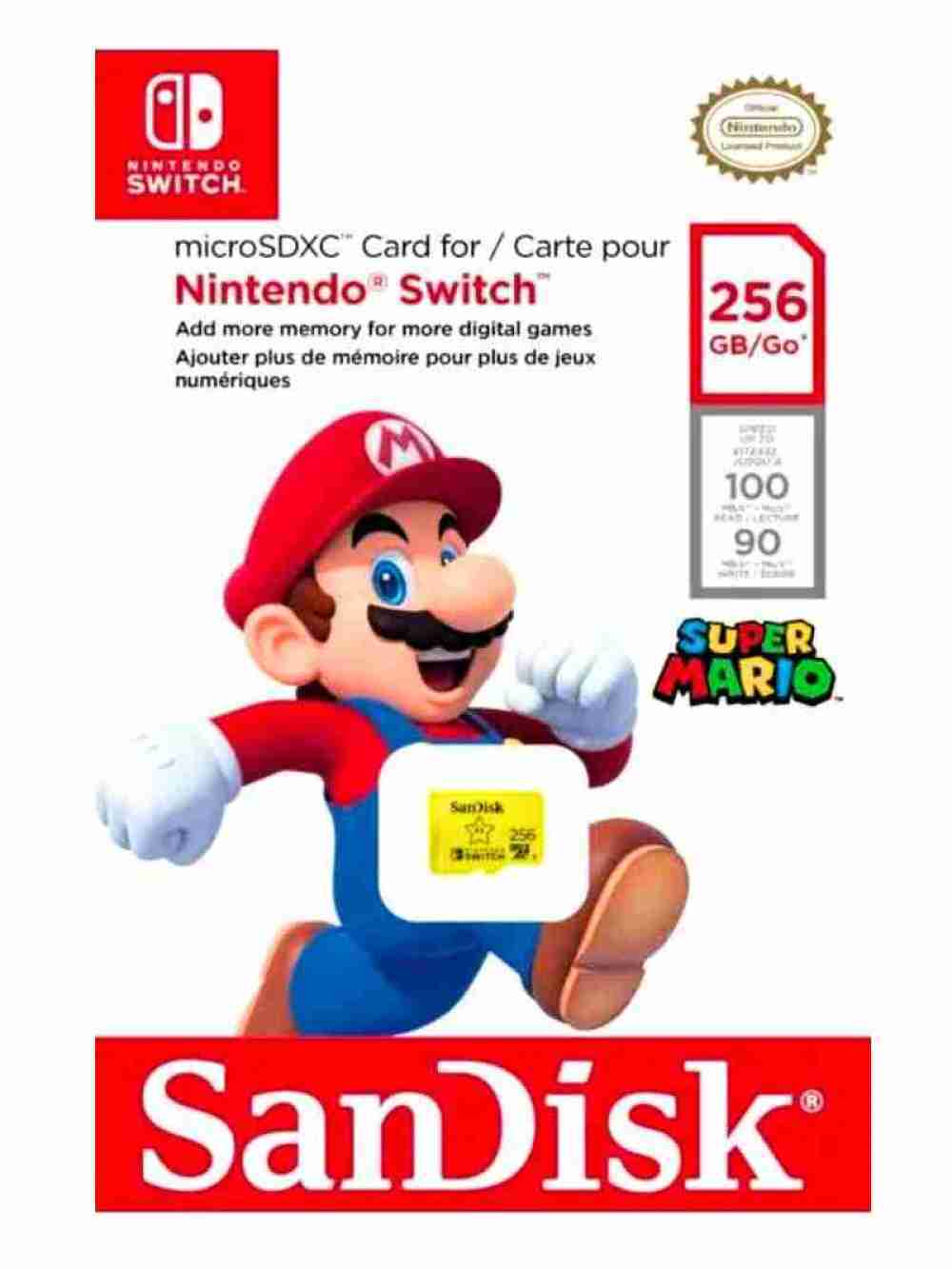 Memoria Micro Sd Original Nintendo Switch De 256 Gb Sandisk