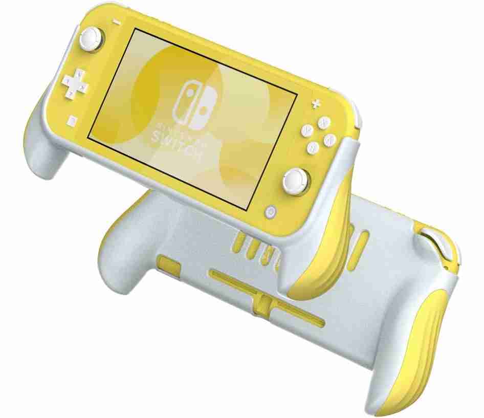 722548-MLV79509376660_102024 Grip Case Protector Amarillo para Switch Lite