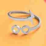 Anillo Ajustable Plateado Lentes Y Cicatriz Harry Potter