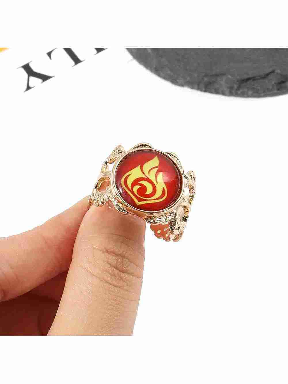 Anillo Ajustable Pyro Vision Genshin Impact