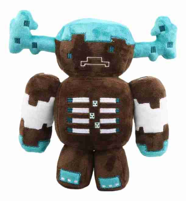 610540-MLV82749843010_032025 Peluche Warden Marron Minecraft 25cm