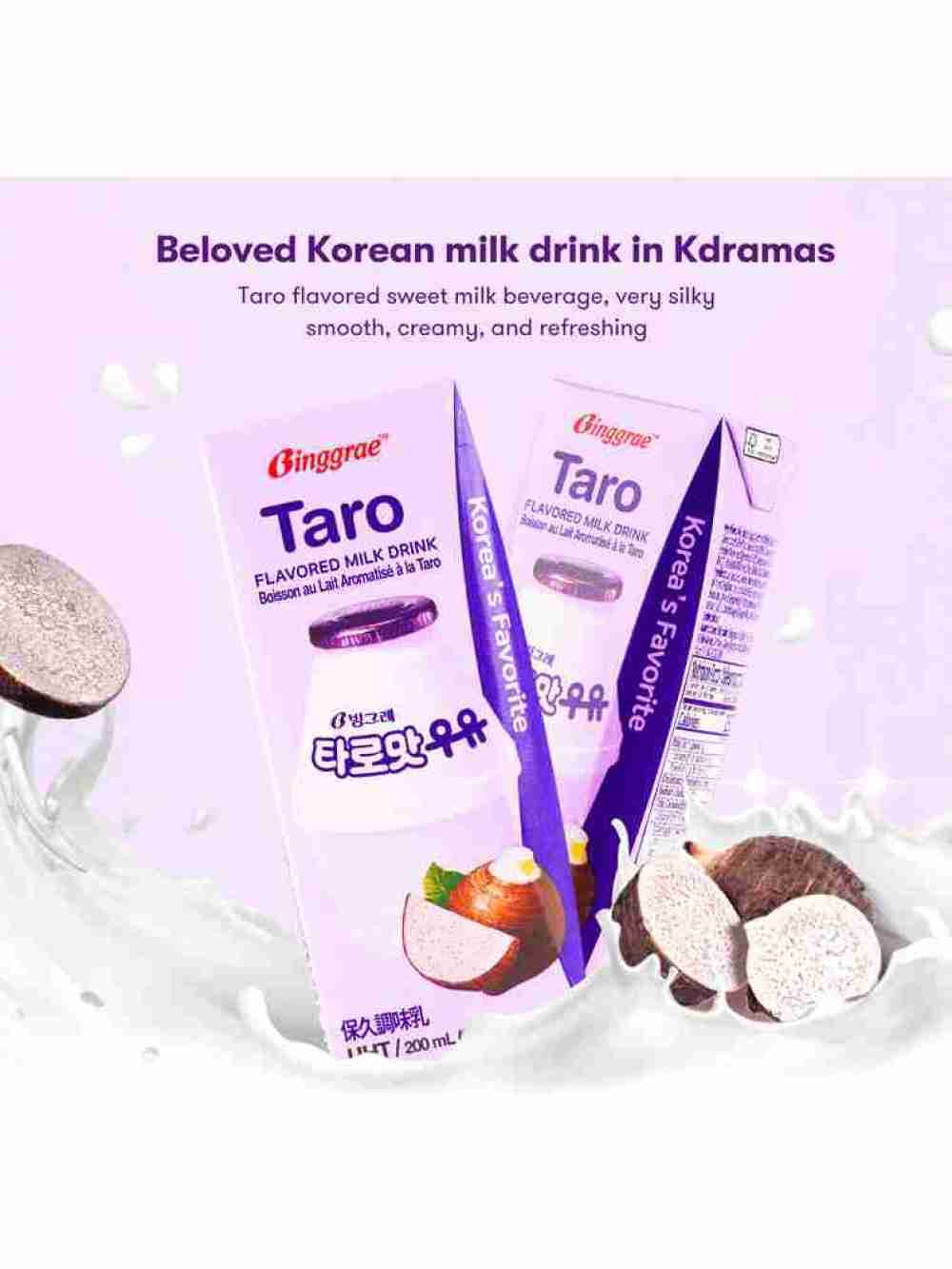 Leche De Taro Coreana 200ml Binggrae