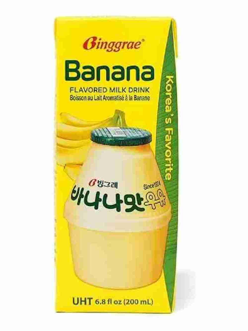 Leche Coreana Con Sabor A Banana 200ml Binggrae