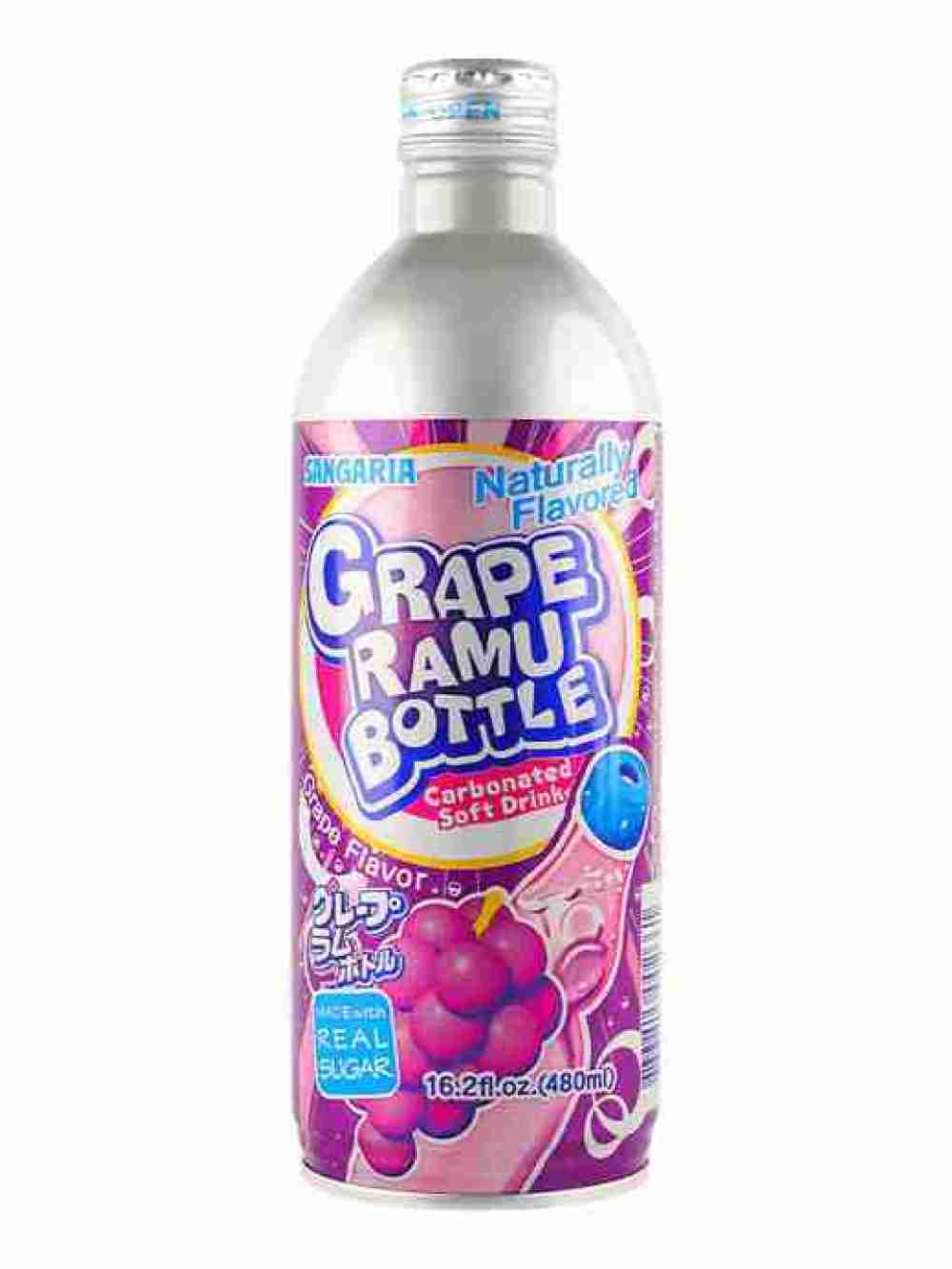 Grape Ramu Bottle Carbonated Soft Drink 480ml Sangaria