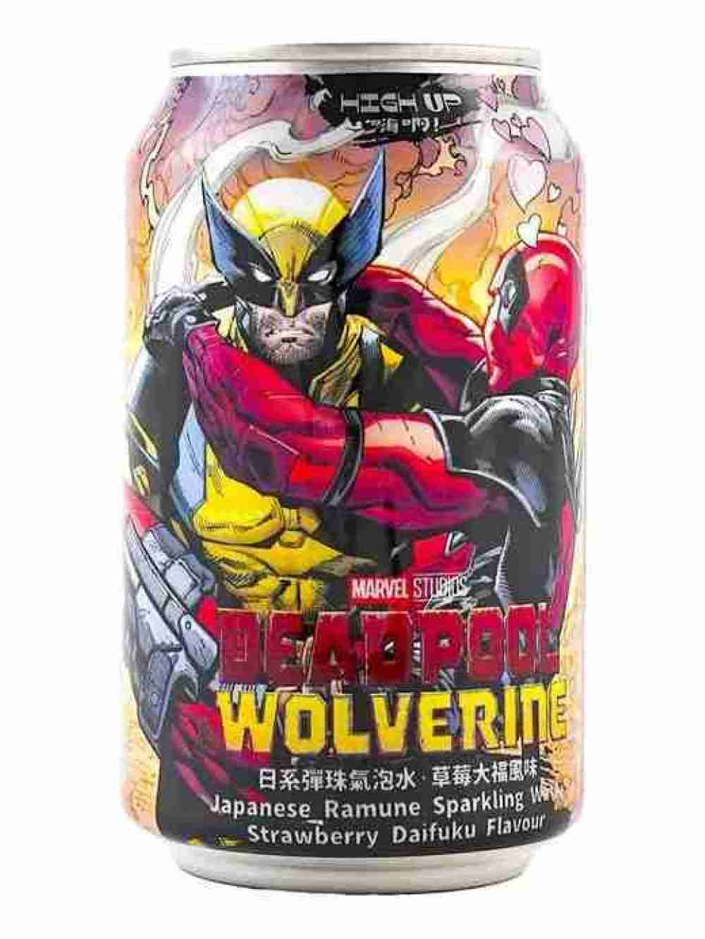Bebida Deadpool Wolverine sabor Strawberry fuku 325ml High Up