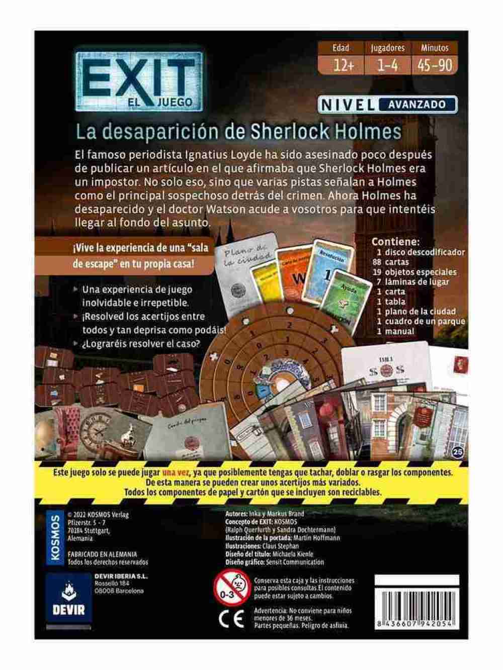 Exit El Juego La Desaparicion De Sherlock Holmes