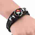 Pulsera De Cuero Clan Uchiha Naruto