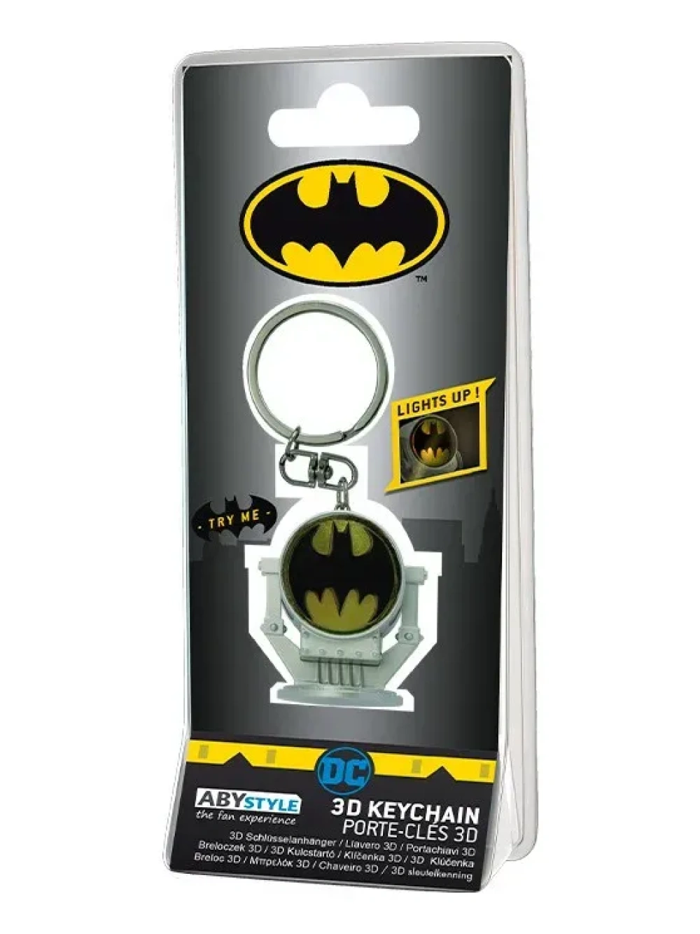 Llavero 3d Batiseñal Con Luz Batman Abystyle