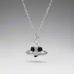 Collar Corazon Saturno Negro Nana Vivienne Wetswood