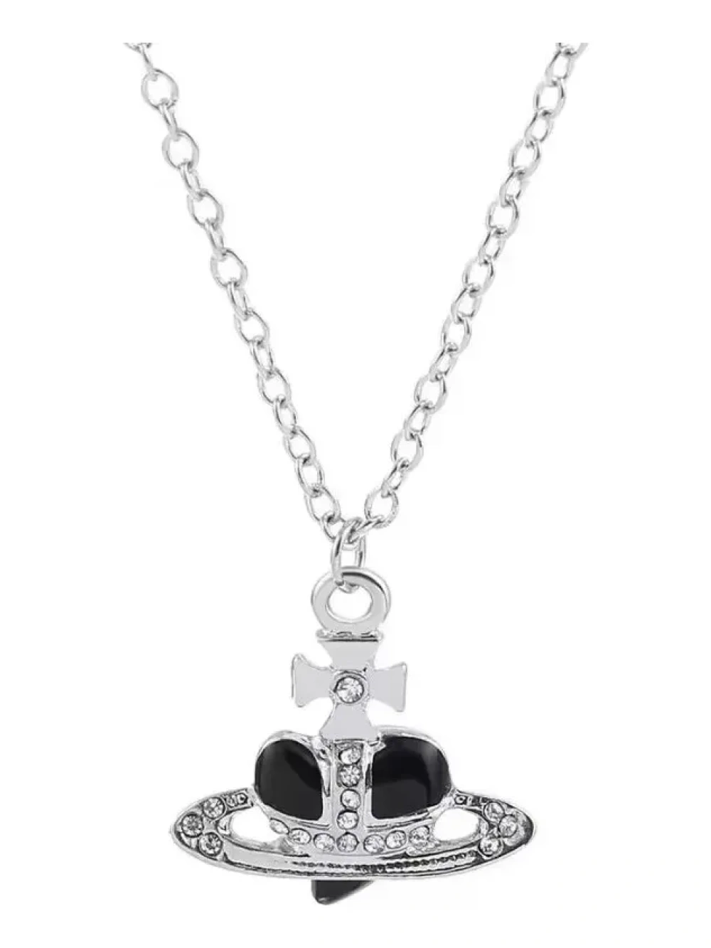 Collar Corazon Saturno Negro Nana Vivienne Wetswood