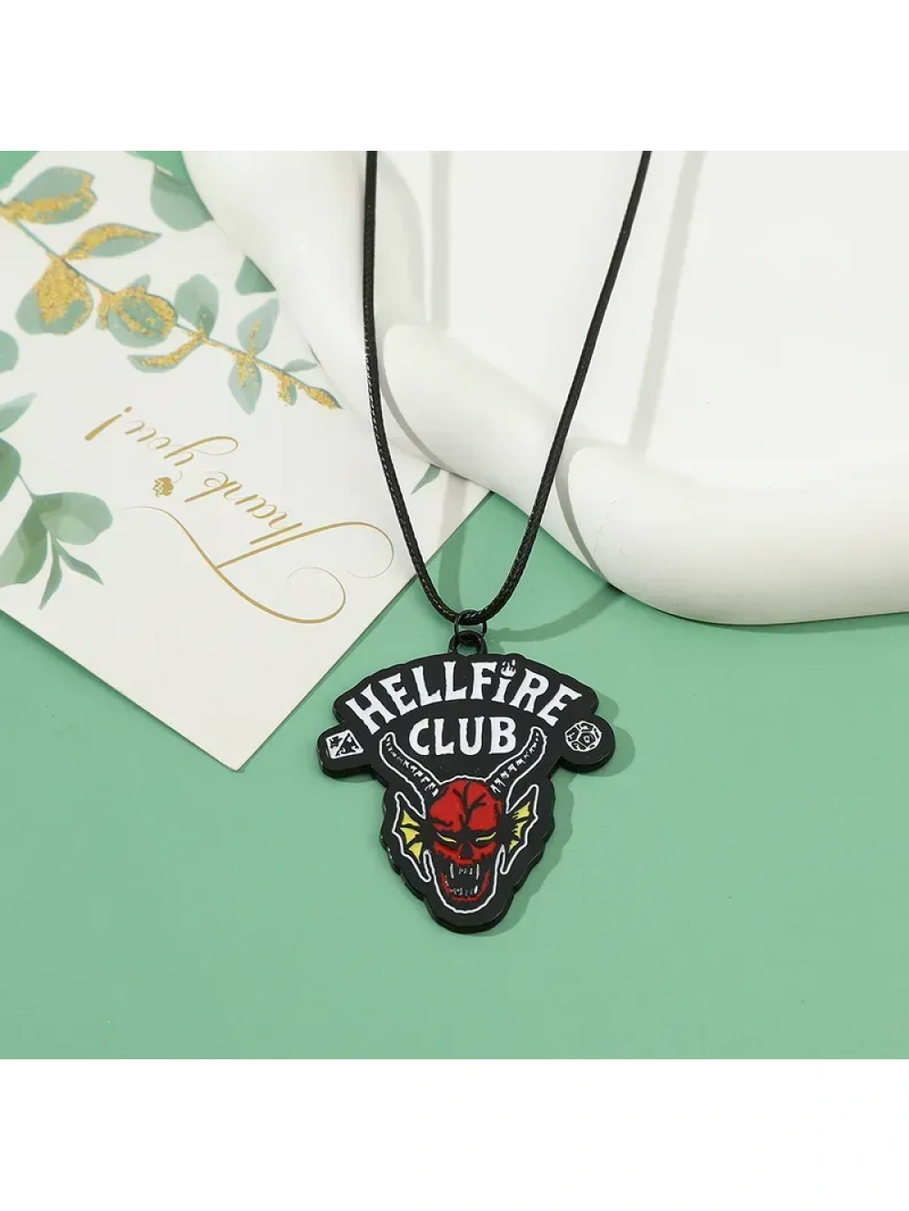 Collar Negro Logo Hellfire Club Stranger Things