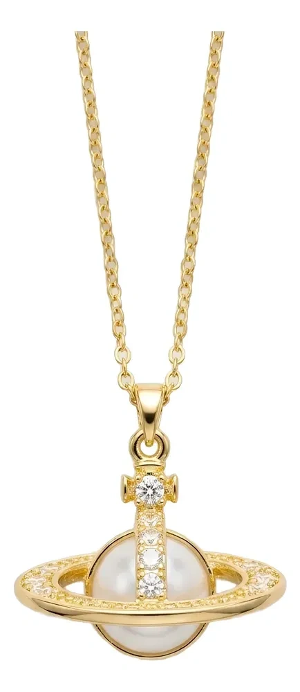 Producto Collar Dorado Saturno Perlado Nana Vivienne Westwood