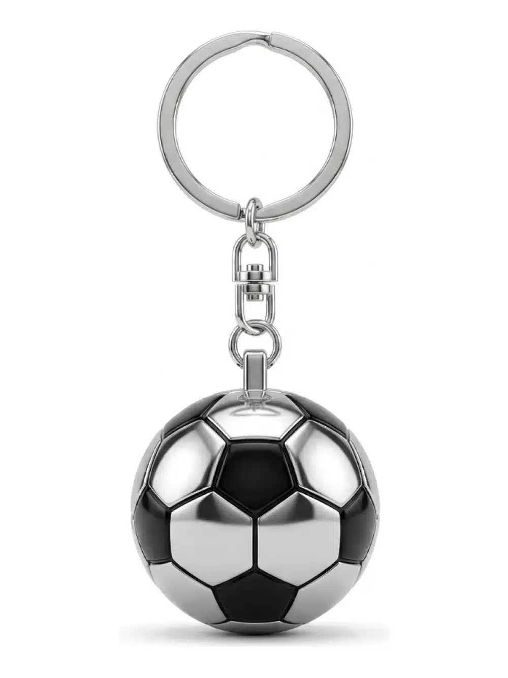 Llavero Plateado Balon De Futbol
