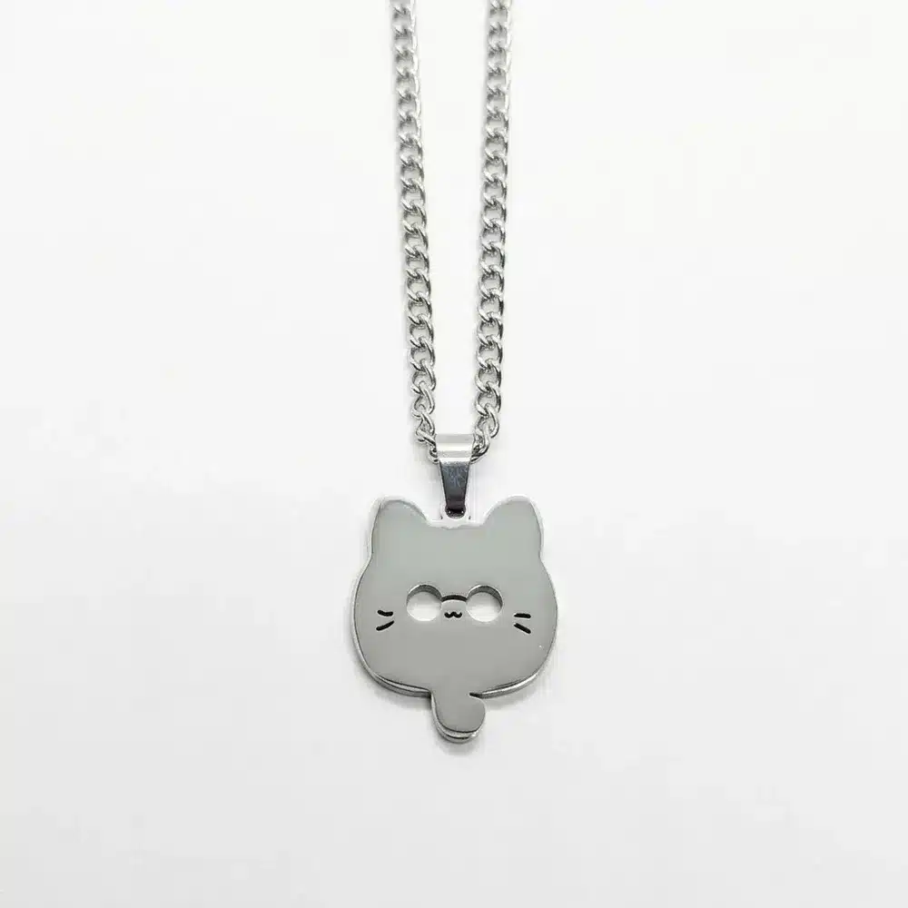 Producto Collar Plateado Gato Gojo Jujutsu Kaisen