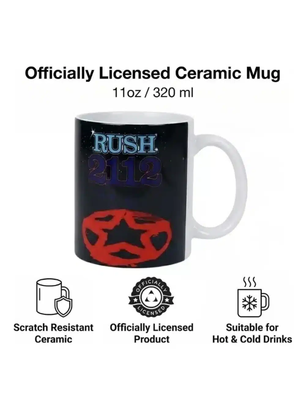 Taza Ceramica 2112 Album Rush 325ml