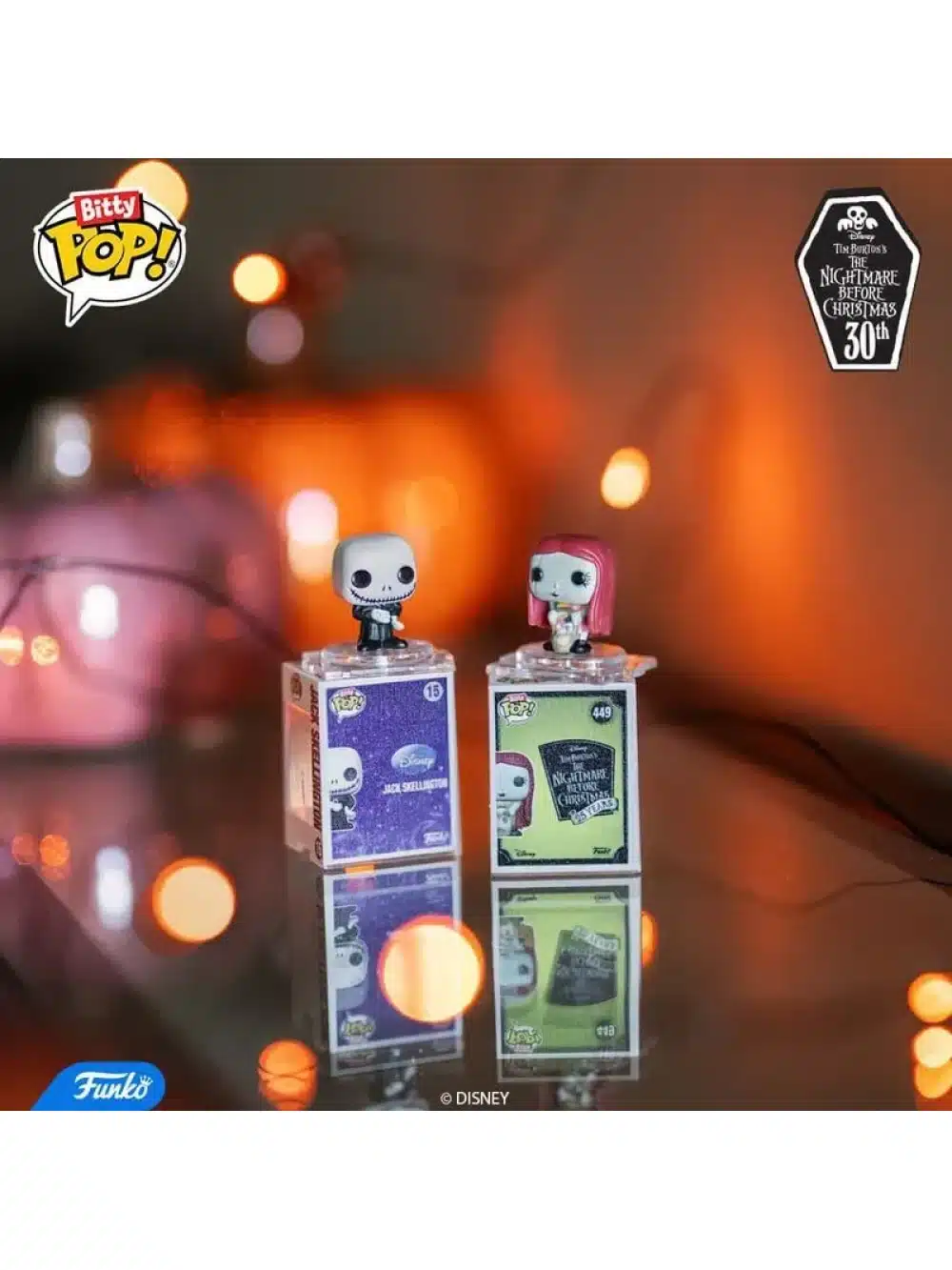 Funko Bitty Pop! Jack Y Sally 2pzas El Extraño Mundo De Jack